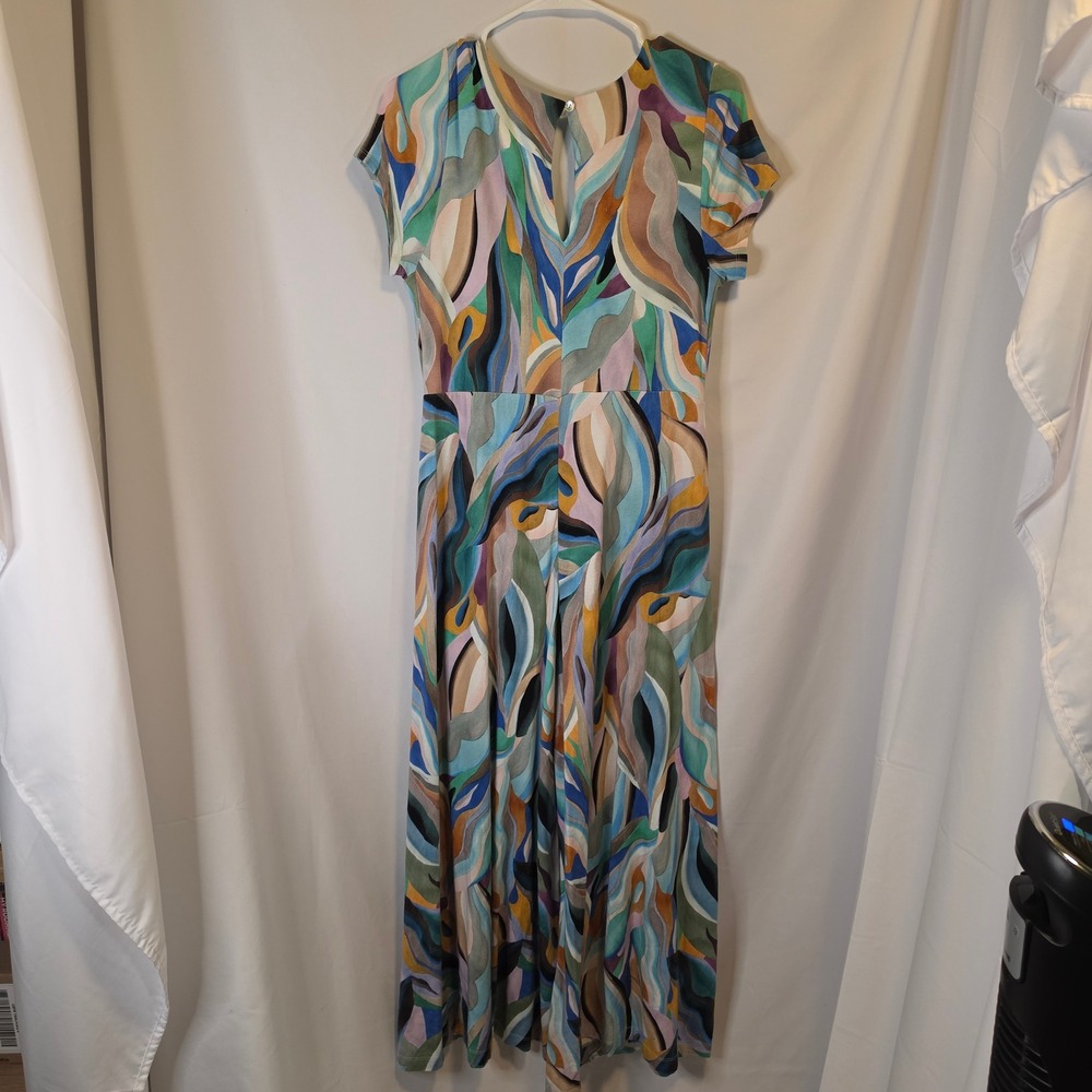 Soft Surroundings Jumpsuit Small Multicolor Abstract Swirl Boho Artsy 2DC76 - Picture 6 of 9